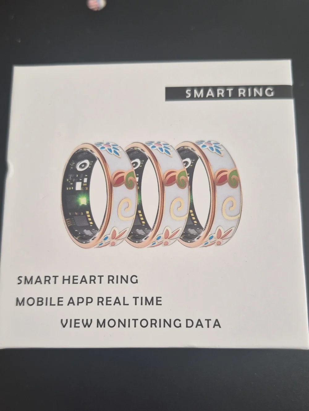 Smart Heart Ring Smart Ring - Floral White